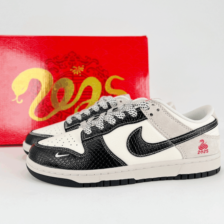 Nike SB Dunk Low Snake Year Limited Anniversary White Black - Image 7
