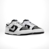 Angled front view of a full pair of Nike Dunk Low