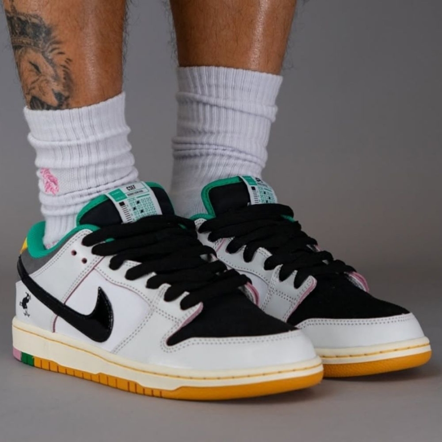 On-foot of the Nike SB Dunk Low