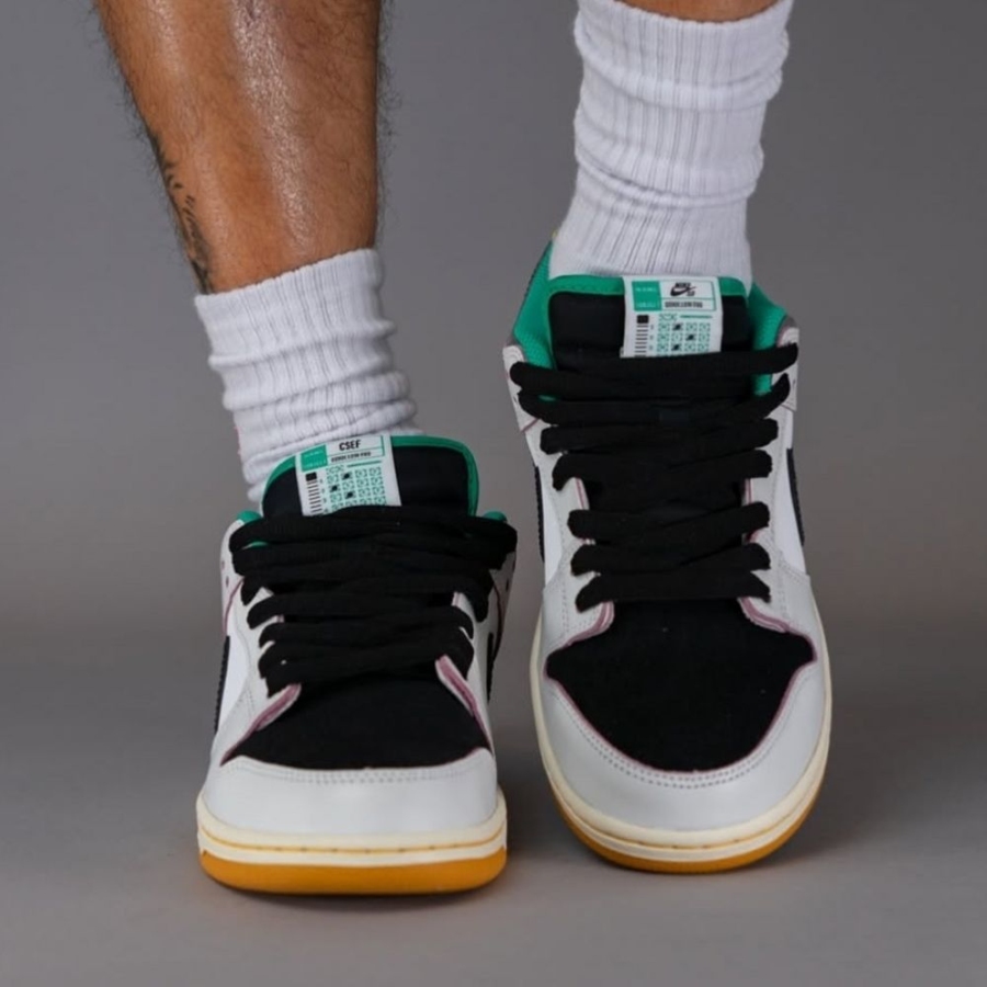 On-foot of the Nike SB Dunk Low