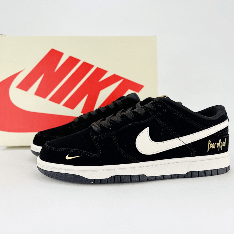 Nike SB Dunk Low X Fear OF God Black Beige - Image 7