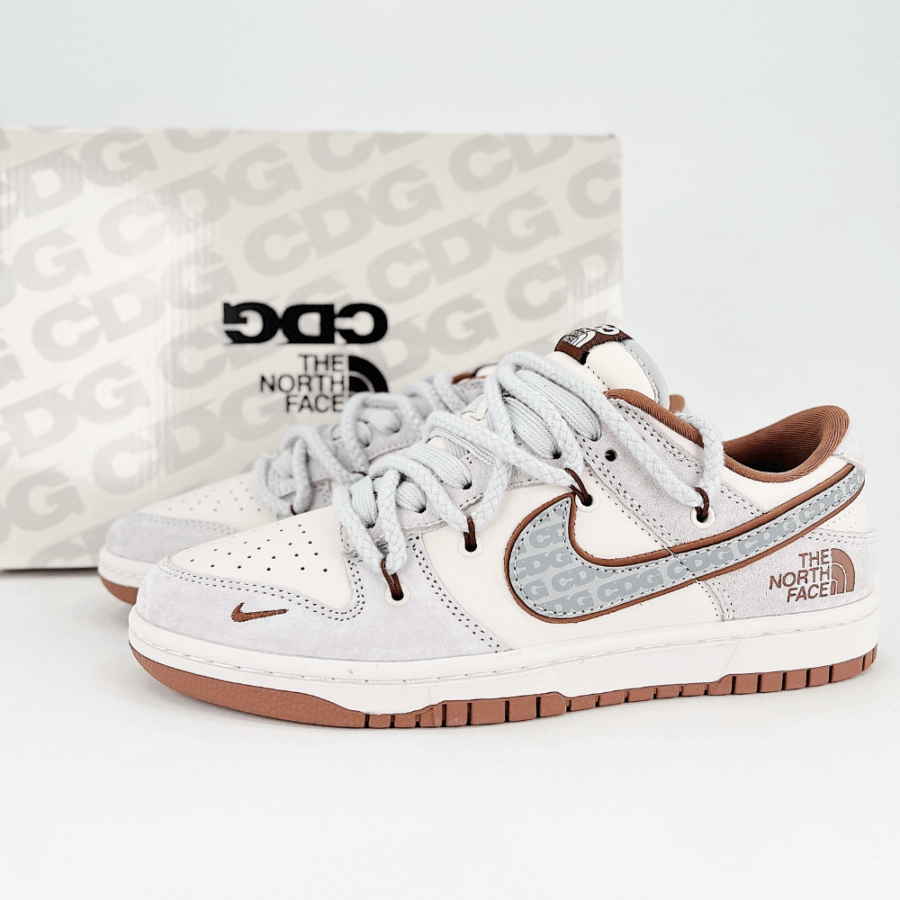 Nike SB Dunk Low X The North Face X CDG Gray Brown - Image 7