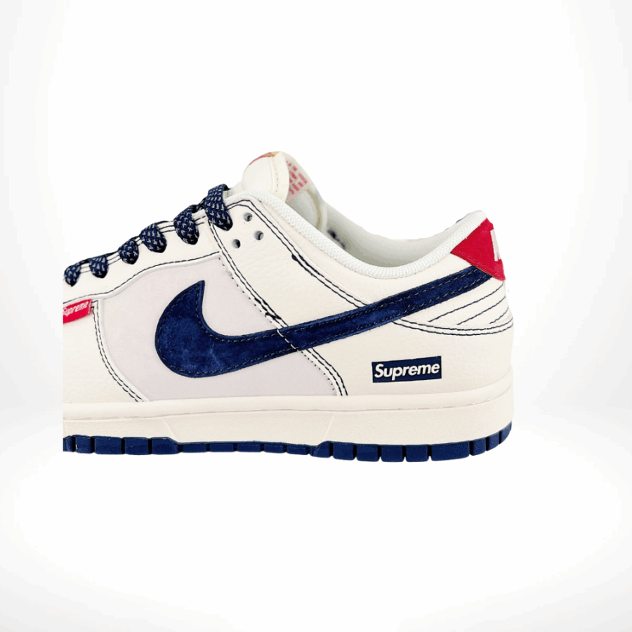 Nike SB Dunk Low X Supreme Beige Blue Smaill Hook Stars - Image 3
