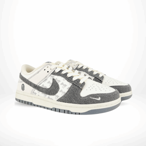 Angled front view of a full pair of Nike SB Dunk Low