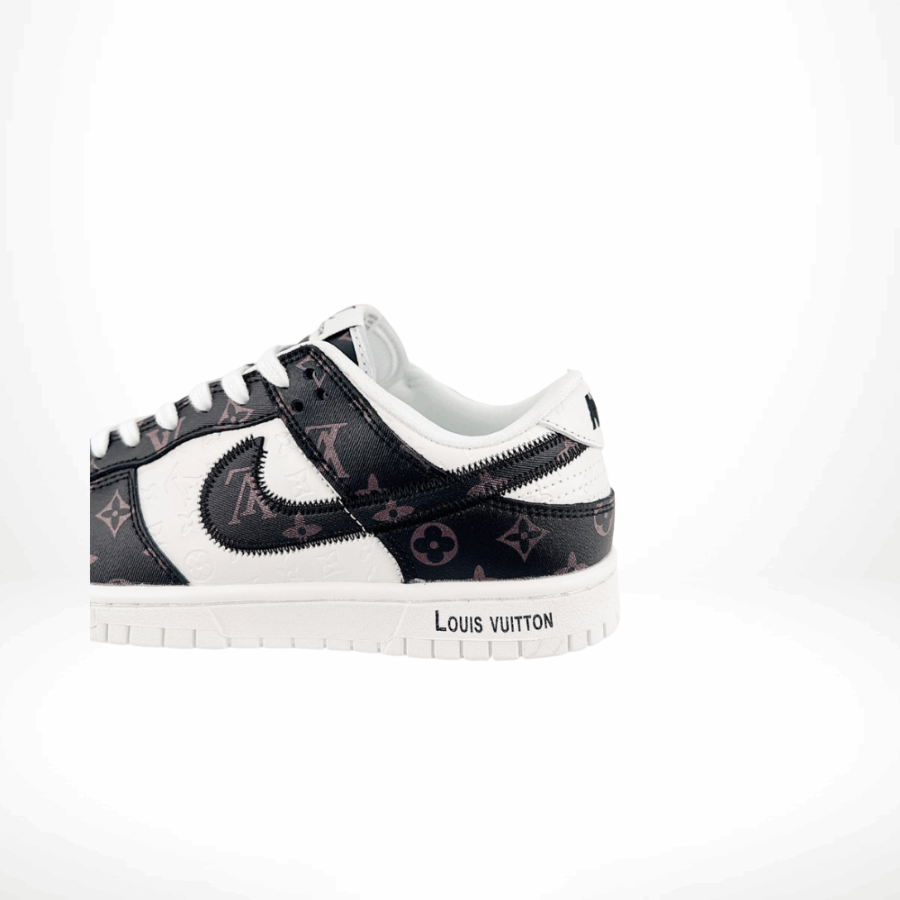 Nike SB Dunk Low X Louis Vuitton White Black Print - Image 3