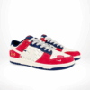 Angled front view of a full pair of Nike SB Dunk Low