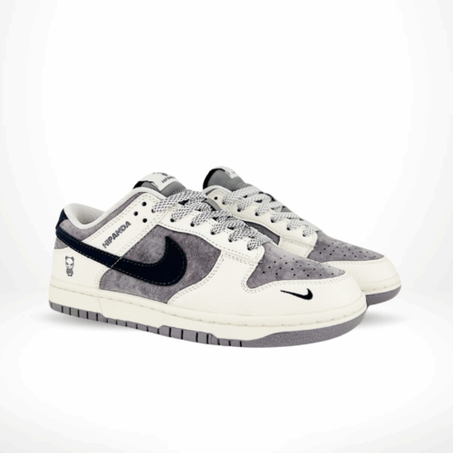 Angled front view of a full pair of Nike SB Dunk Low