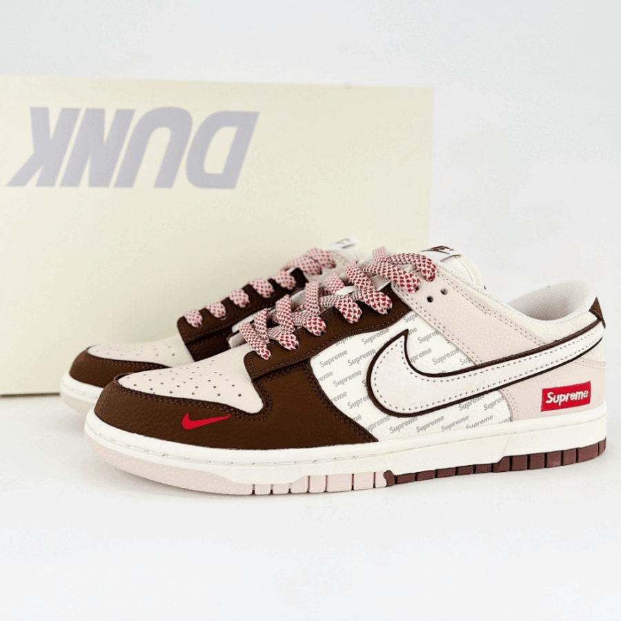 Nike SB Dunk Low Supreme Joint Barrage Brown White - Image 7