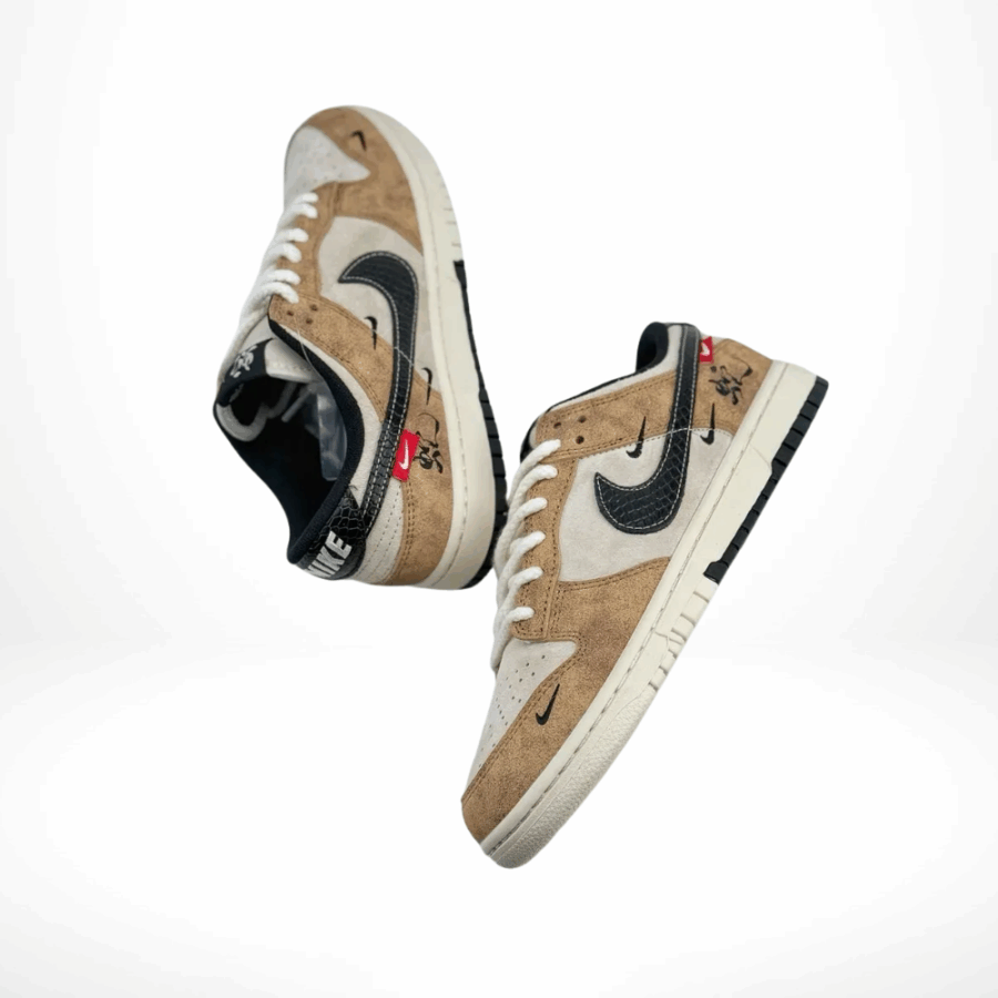 Nike SB Dunk Low Snake Year Limited Edition Beige Brown Hook - Image 3
