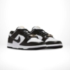 Angled front view of a full pair of Nike Dunk Low