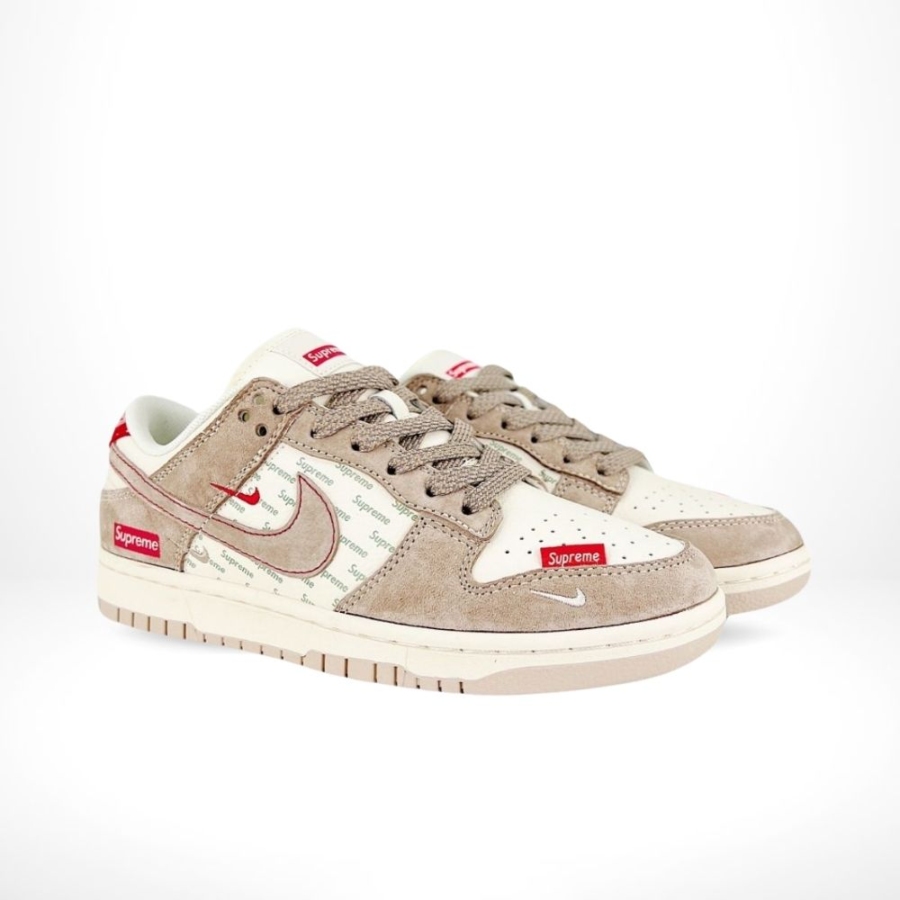 Nike SB Dunk Low X Supreme Brown White - Image 2