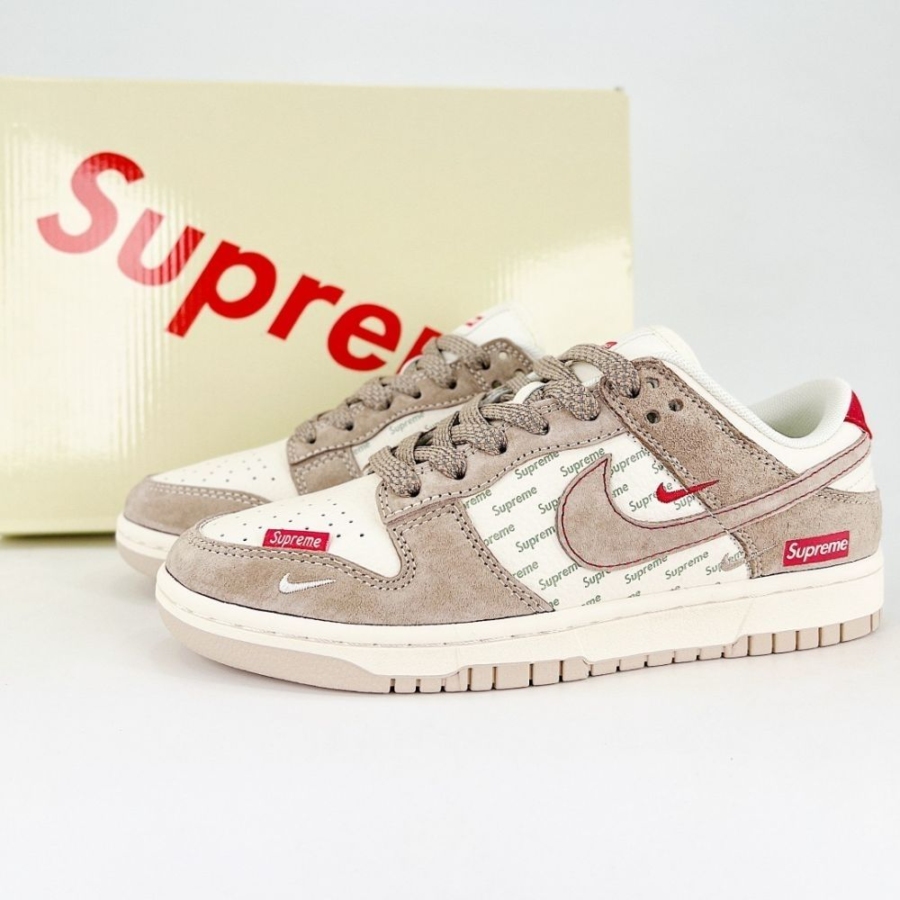 Nike SB Dunk Low X Supreme Brown White - Image 7