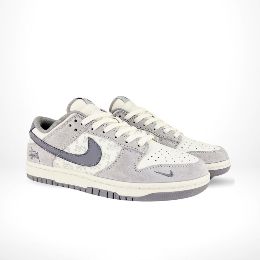 Nike SB Dunk Low X Stussy Grey White - Image 2