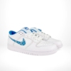 Angled front view of a full pair of Nike SB Dunk Low