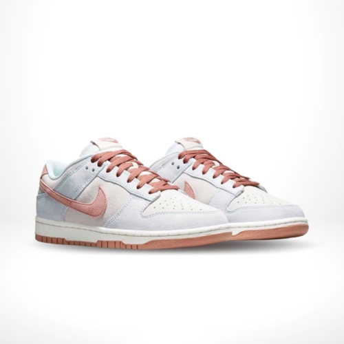 Angled front view of a full pair of Nike Dunk Low
