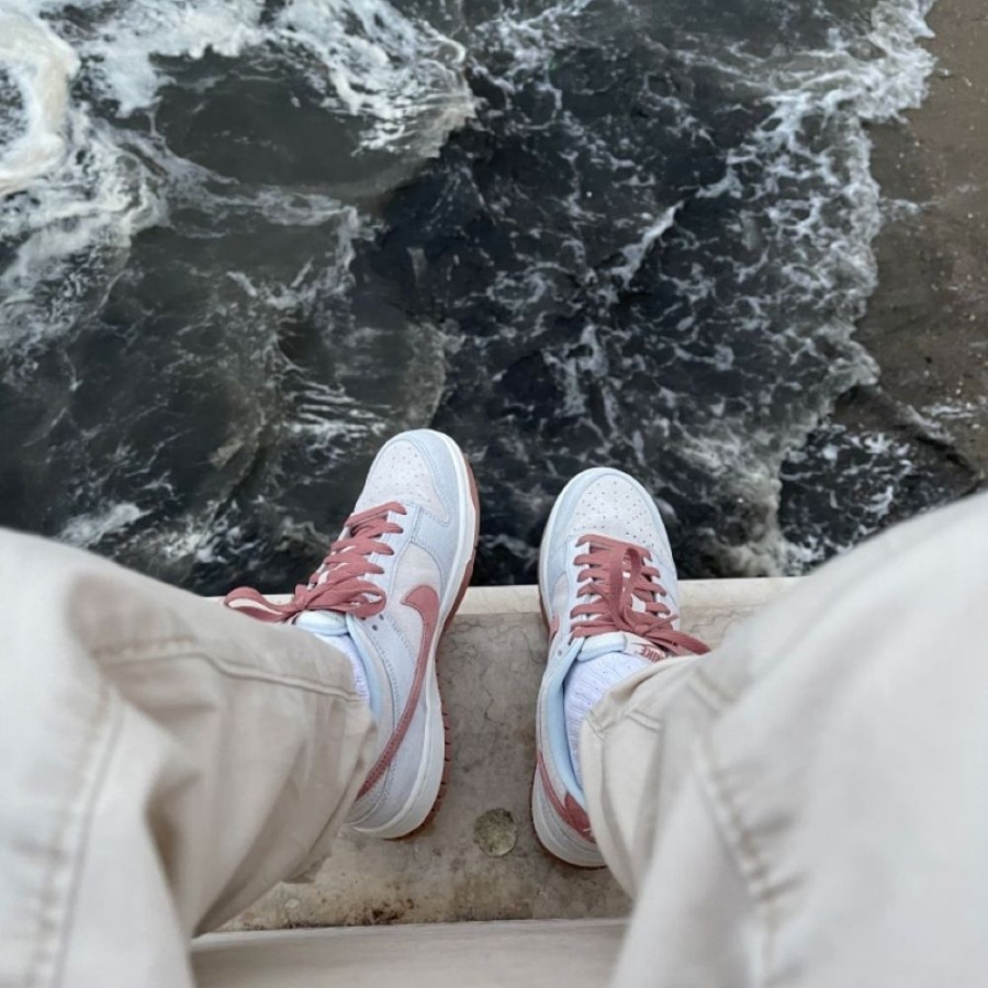 On-foot of the Air Nike Dunk Low