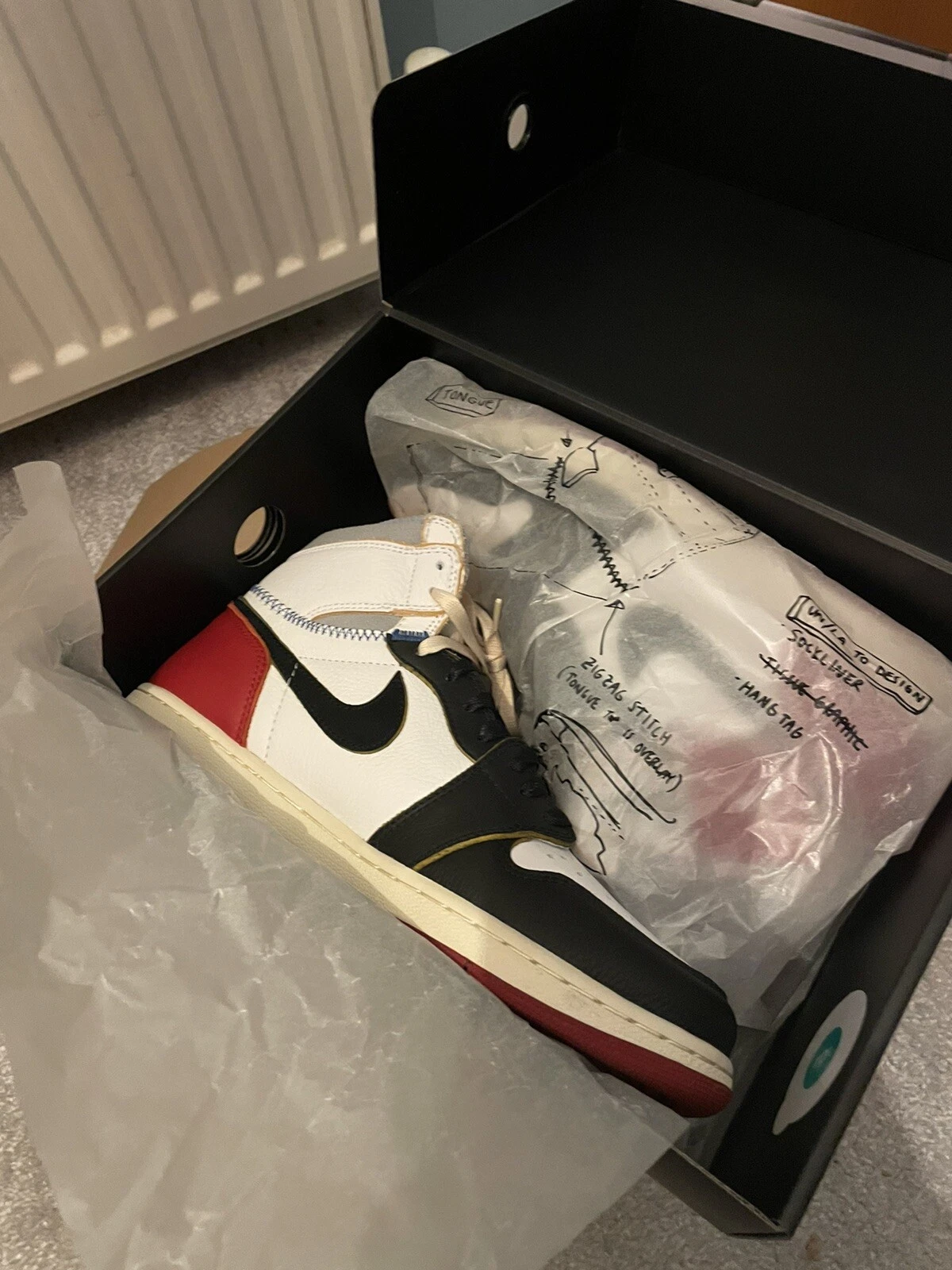 Air Jordan 1 Retro High OG NRG X Union LA Black Toe photo review