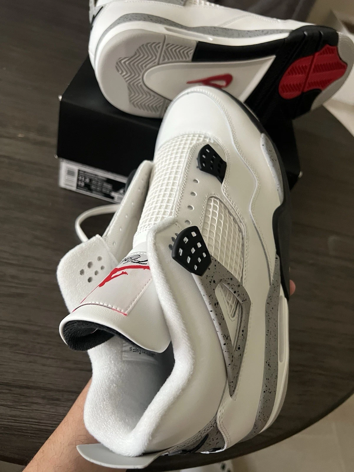 Air Jordan 4 White Cement 2025 photo review