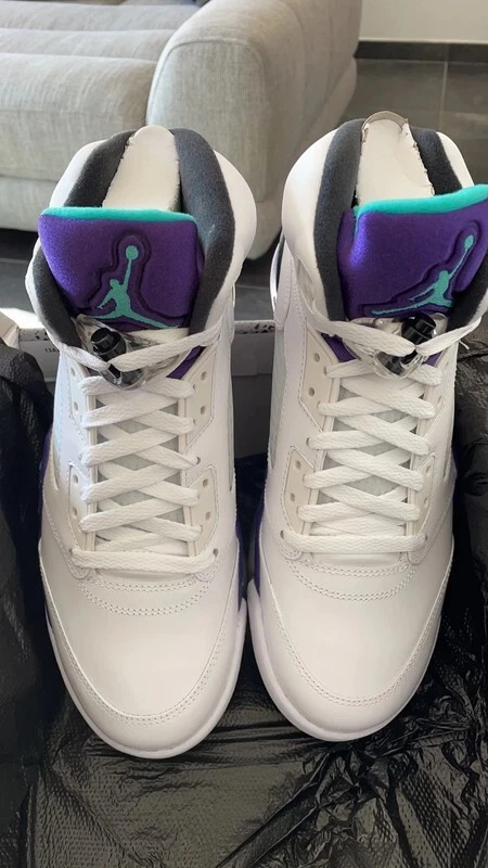 Air Jordan 5 Retro Grape White 2013 photo review