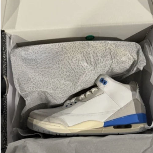 Air Jordan 3 Retro Lucky Shorts Hydrogen Blue photo review