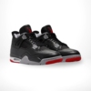 Angled front view of a full pair of Air Jordan 4