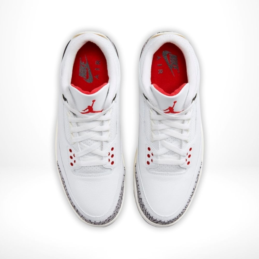 Top-down view of the Air Jordan 3