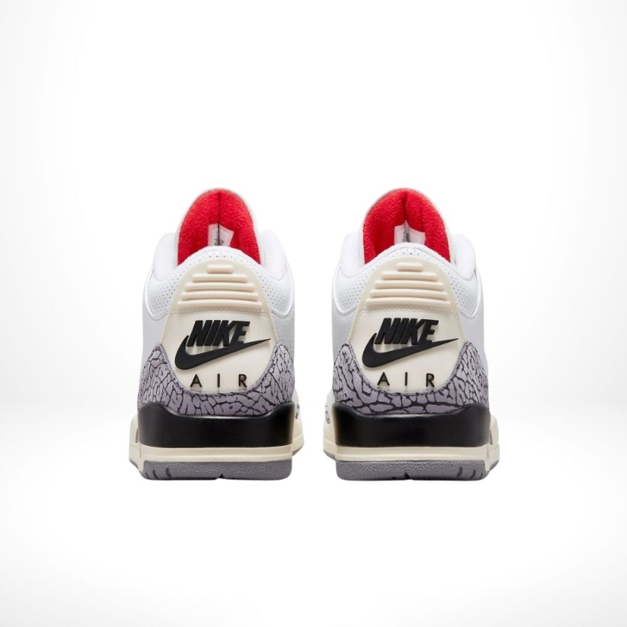 Rear view of the Air Jordan 3