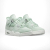 Angled front view of a full pair of Air Jordan 4
