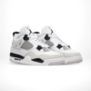 Angled front view of a full pair of Air Jordan 4