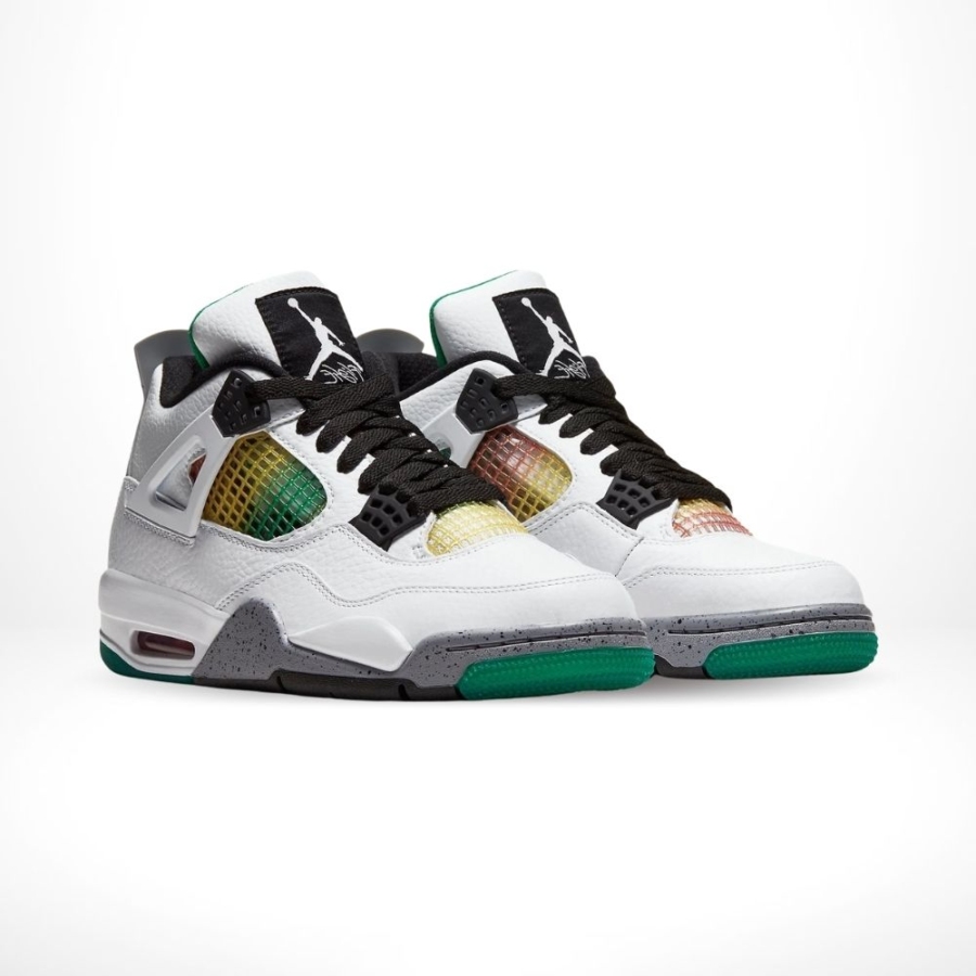 Air Jordan 4 Retro Lucid Green Rasta - Image 2