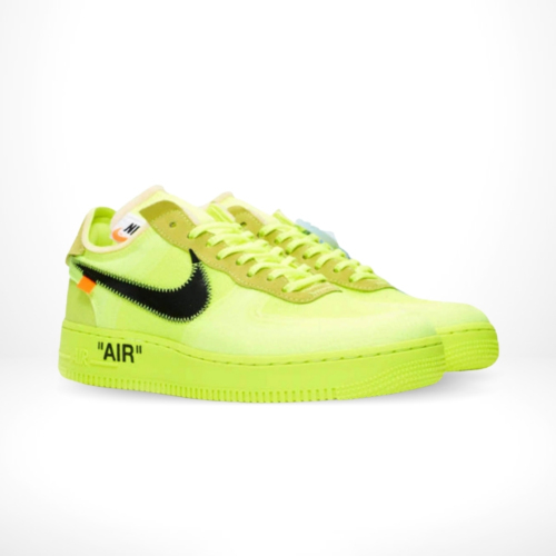 Angled front view of a full pair of Air Force 1