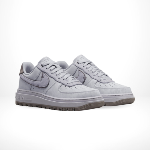 Angled front view of a full pair of Air Force 1