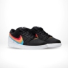 Angled front view of a full pair of Nike Dunk Low
