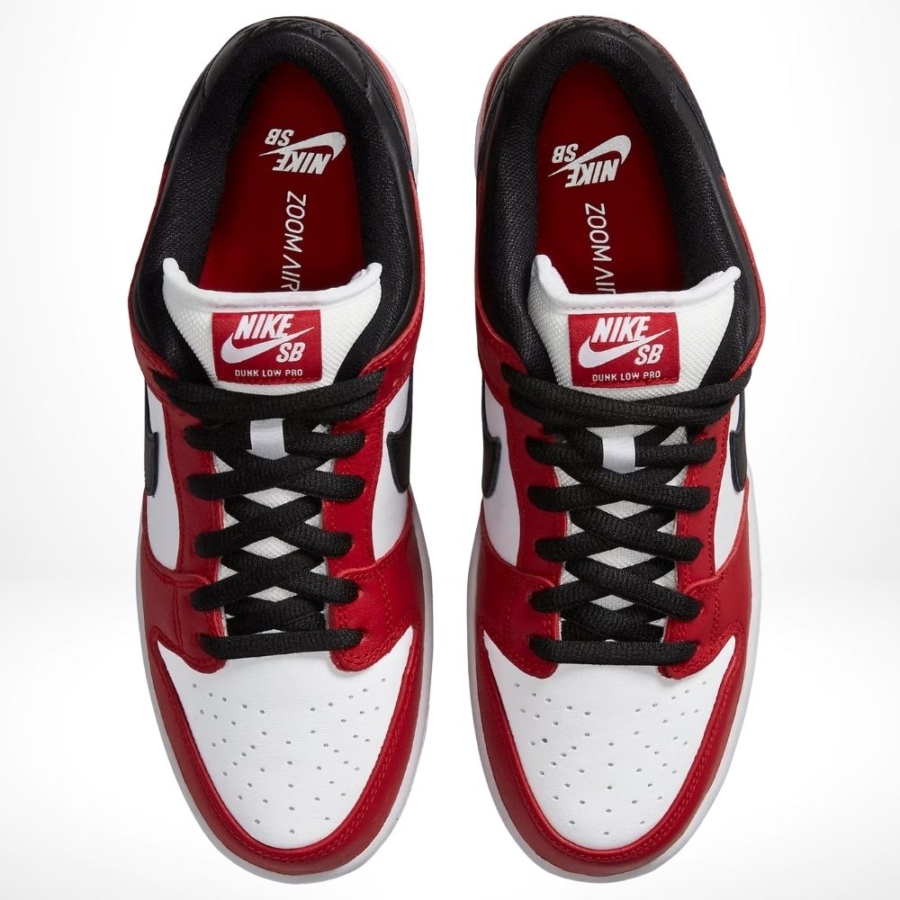 Top-down view of the Nike SB Dunk Low