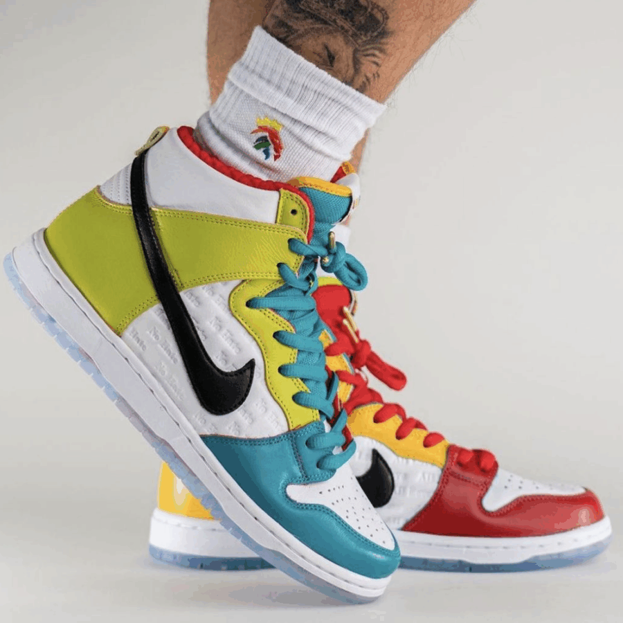 On-foot of the Nike SB Dunk Low