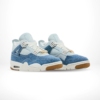 Angled front view of a full pair of Air Jordan 4