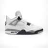 Side view of the Air Jordan 4 White Cement 2025